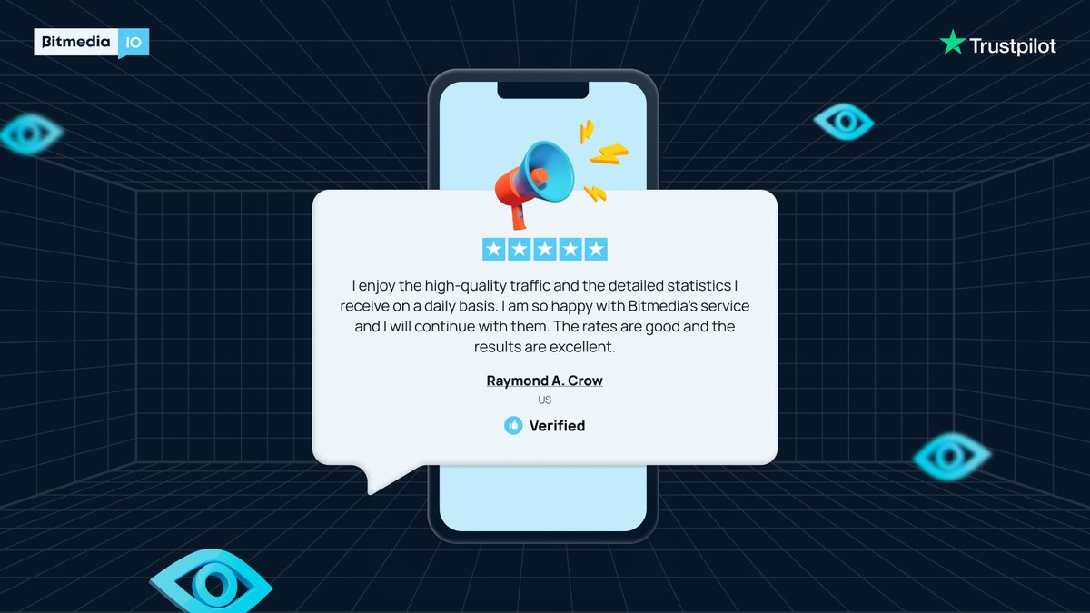 bitmedia_io's tweet photo. 💬 #Bitmedia on Trustpilot: User Review

Another day, another review from a happy user 😊

Reliable performance, fair rates & a platform that works — sticking with https://t.co/BnXohMS5Lw is an easy choice ✅

Questions? Support@bitmedia.io ✉️

#CryptoAdvertising #CryptoAdNetwork #AdvertisingNetwork