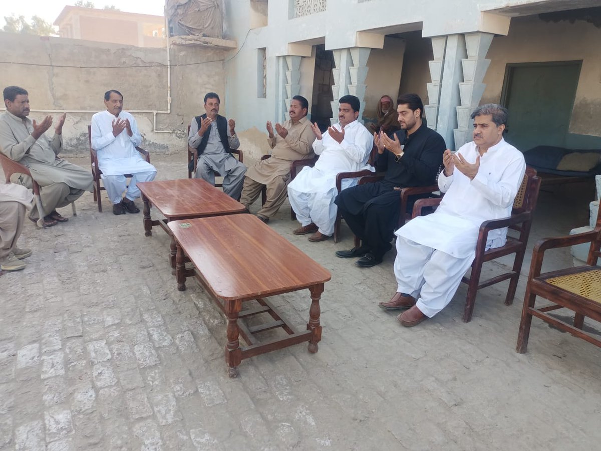 RaisRaheem's tweet photo. (. 31 January 2025) 
UC Khairpur Juso #Ps15 

Ex MPA Ps 15 Spokesperson Sindh Government Honourable Nawab Ghanwer Ali Khan Isran  Sb Paid Condolences With Akbar Ali Mughari 

@BBhuttoZardari @AseefaBZ @BakhtawarBZ @SumetaSyed @SanghaarShazia https://t.co/ur6TU2fa89