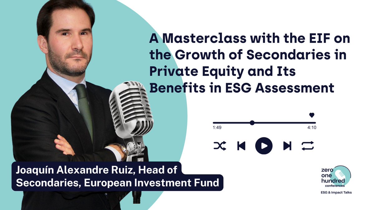 🎧 Weekend listening: the EIF's Joaquín Alexandre Ruiz at Impact Talks. Discover the evolution of secondary investments in PE, its ESG benefits, the rise of GP-led transactions, and how market trends are shaping the future of investments 📈Tune in here:  open.spotify.com/episode/5GzKto…