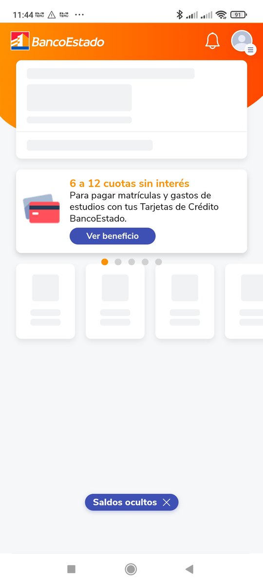 esdp69's tweet photo. @BancoEstado Aplicación con problemas, sólo abre y no permite acceder a nada más que ver algo de publicidad.
¿Qué pasa con este tema?.
Se necesita solución rápida, más allá de ser fin de semana y fin de mes, hay realizar pagos y recibirlos, también transferencias varias. https://t.co/RKuF0Y8CA2