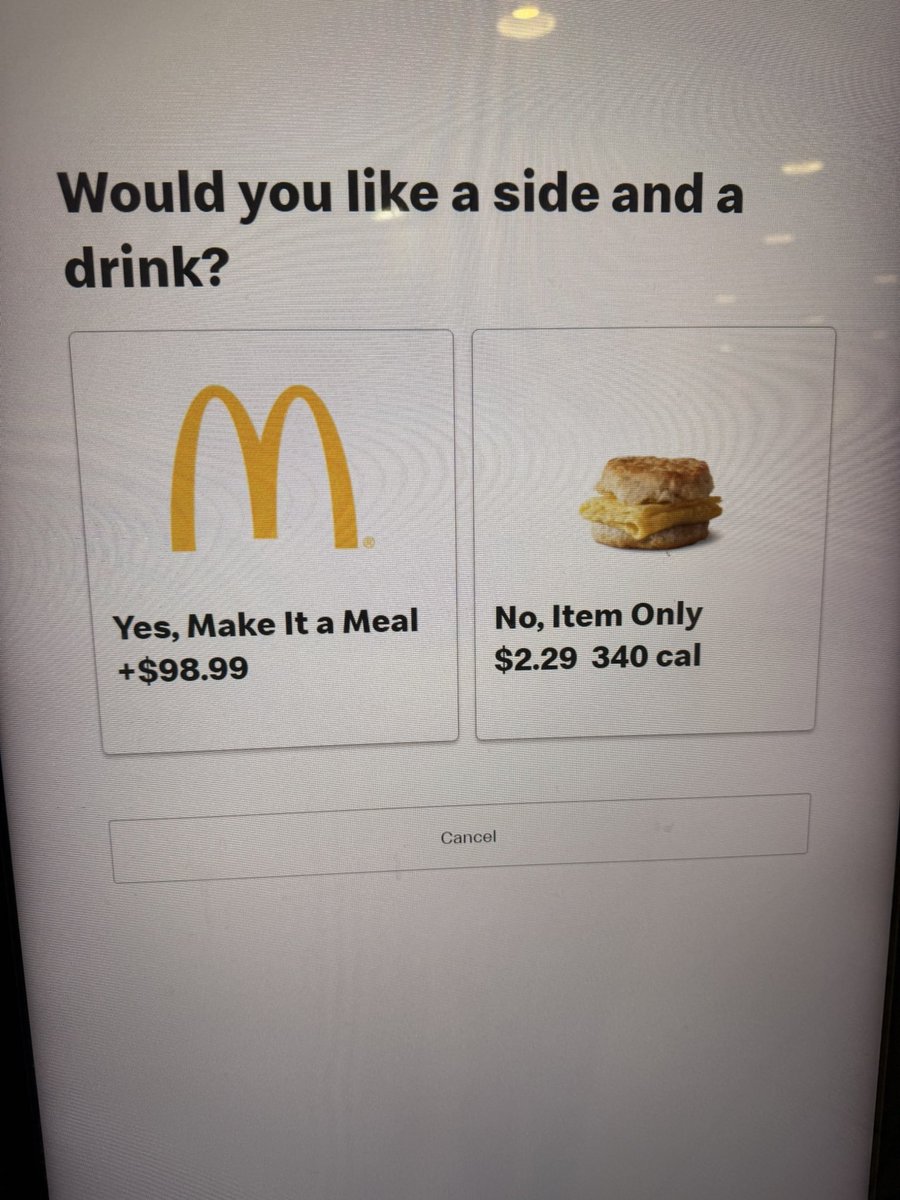 Yo <a href="/McDonalds/">McDonald's</a>, yall got some crazy deals going on with a egg biscuit combo lol