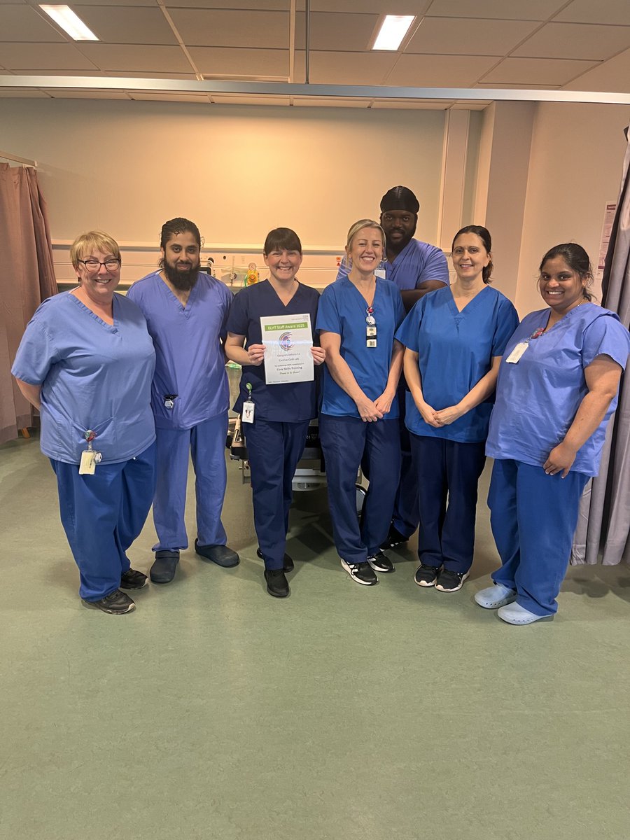 It was a pleasure today to deliver the Cardiac Catheter Lab with their Go Green Certificate to celebrate100% Core Skills compliance, well done to all the staff team.