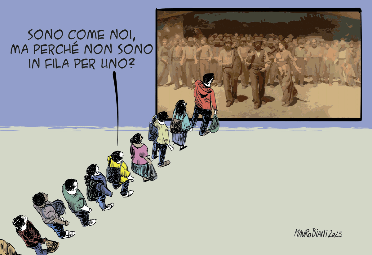 maurobiani's tweet photo. #diritti #lavoratori #lavoro #poveri #giustizia #QuartoStato #Italia #oggi
In fila per uno.
Oggi per @repubblica https://t.co/4g1FDceqNz