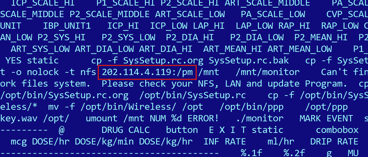 In case you are a medical institution, it may be worth blocking this in your firewall or if you're using the CMS features, at least search internet traffic logs for the IP 202.114.4[.]119 #iocs