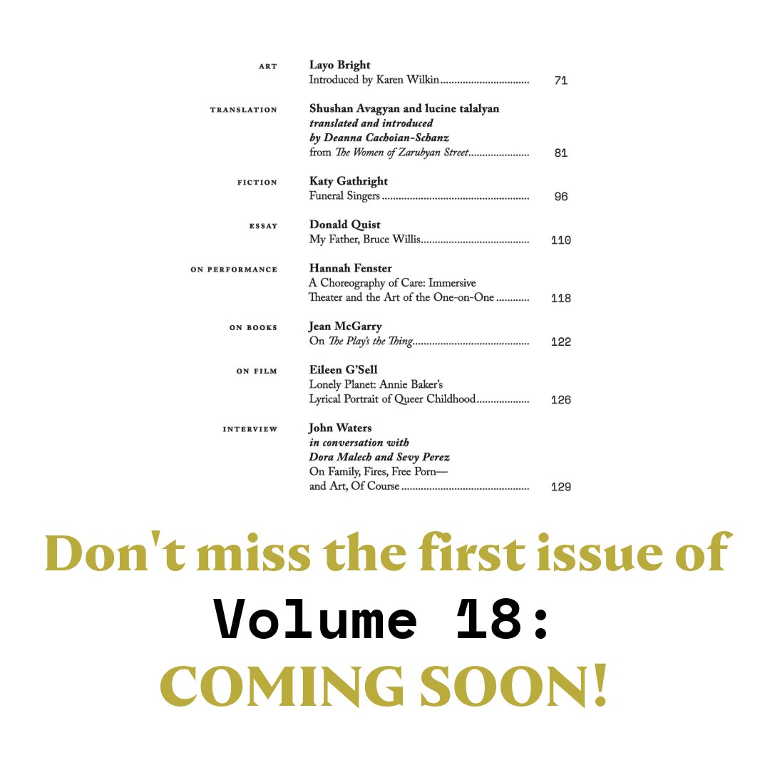 The Hopkins Review (@hopkins_review) on Twitter photo TOC Reveal! Don't miss the first issue of 2025's Volume 18, COMING SOON:
Pre-order the volume today at HopkinsReview.com.
On the cover:
Beverly Hills John
John Waters, 2012
Chromogenic print, 30 × 20 in.
Rubell Family Collection, Miami TOC Reveal! Don't miss the first issue of 2025's Volume 18, COMING SOON:
Pre-order the volume today at HopkinsReview.com.
On the cover:
Beverly Hills John
John Waters, 2012
Chromogenic print, 30 × 20 in.
Rubell Family Collection, Miami