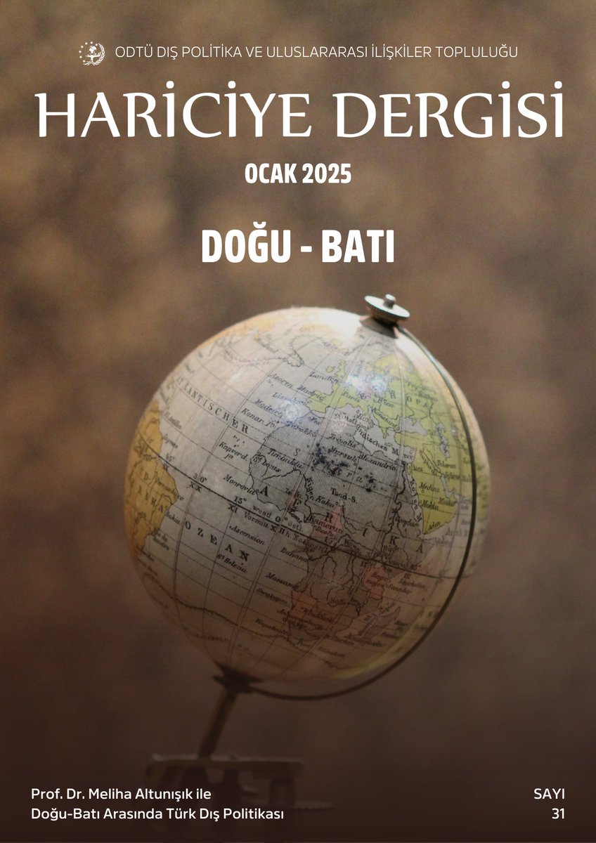 Hariciye'nin "Doğu-Batı" temalı Ocak 2025 sayısı yayında! Prof. Dr. Meliha Altunışık ile gerçekleştirdiğimiz mülakatı da sınırlı sayıda basılacak olan sayımızda bulabilirsiniz. Keyifli okumalar dileriz!

calameo.com/books/00654720…