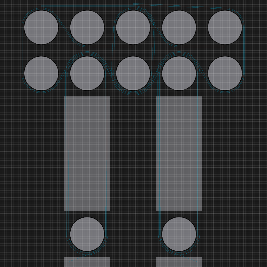 project_EXA's tweet photo. 下半身の模式図です。
1枚目は股関節のヨーと膝のピッチ、2枚目は股関節のロールとピッチを動かす機構です。 https://t.co/vqRM9ybkcK