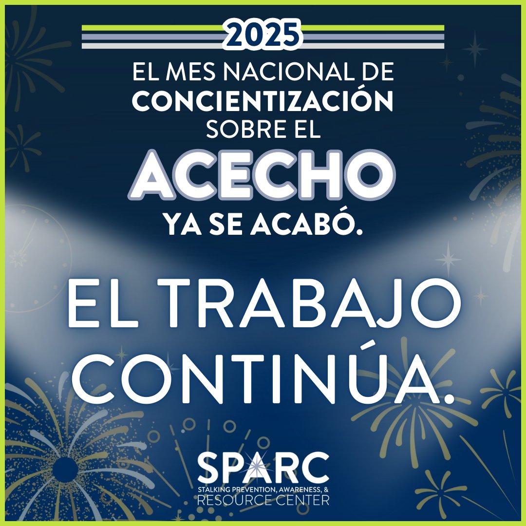 followuslegally's tweet image. Aunque el Mes Nacional de Concientización sobre el Acecho ya terminó, ¡el trabajo no ha terminado! ¡Mantenga viva la conversación utilizando los recursos de SPARC para ayudarlo/a/e a promover el diálogo sobre el acecho durante todo el año! #NSAM2025 #KnowItNameItStopIt