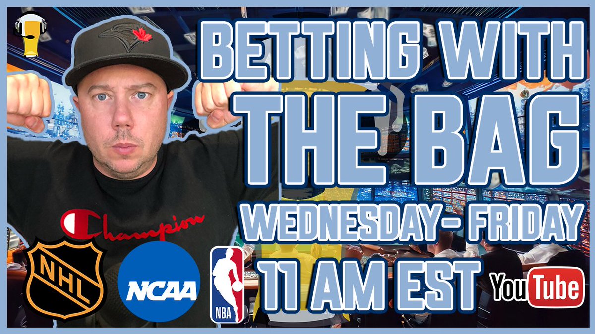 Jimmy the Bag (@jimmythebag) on Twitter photo Betting with the Bag Friday show pops off in 1hr at 11amEST on <a href="/PubSportsRadio/">Pub Sports Radio ™</a>. The week got off to a great start but we're coming off 2 rough days. MUST BOUNCE BACK & START THE WEEKEND RIGHT. NHL, NCAAB & NBA on the schedule starring <a href="/conormacpicks/">Conor Mac</a> <a href="/Spoonsbets/">Spoon</a> & <a href="/WineTimeSports/">Wine Time Sports</a>. Betting with the Bag Friday show pops off in 1hr at 11amEST on <a href="/PubSportsRadio/">Pub Sports Radio ™</a>. The week got off to a great start but we're coming off 2 rough days. MUST BOUNCE BACK & START THE WEEKEND RIGHT. NHL, NCAAB & NBA on the schedule starring <a href="/conormacpicks/">Conor Mac</a> <a href="/Spoonsbets/">Spoon</a> & <a href="/WineTimeSports/">Wine Time Sports</a>.