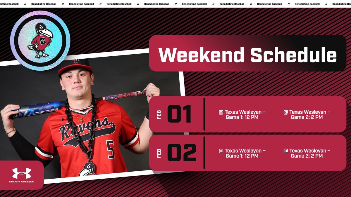 .<a href="/RavenBaseball/">Benedictine Baseball</a>  Season-Opening Series altered to two doubleheaders over Saturday and Sunday ravenathletics.com/x/fjryg