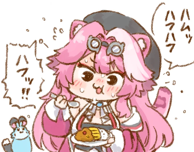 カツカレーを食べるマンマ
#RaorArt 