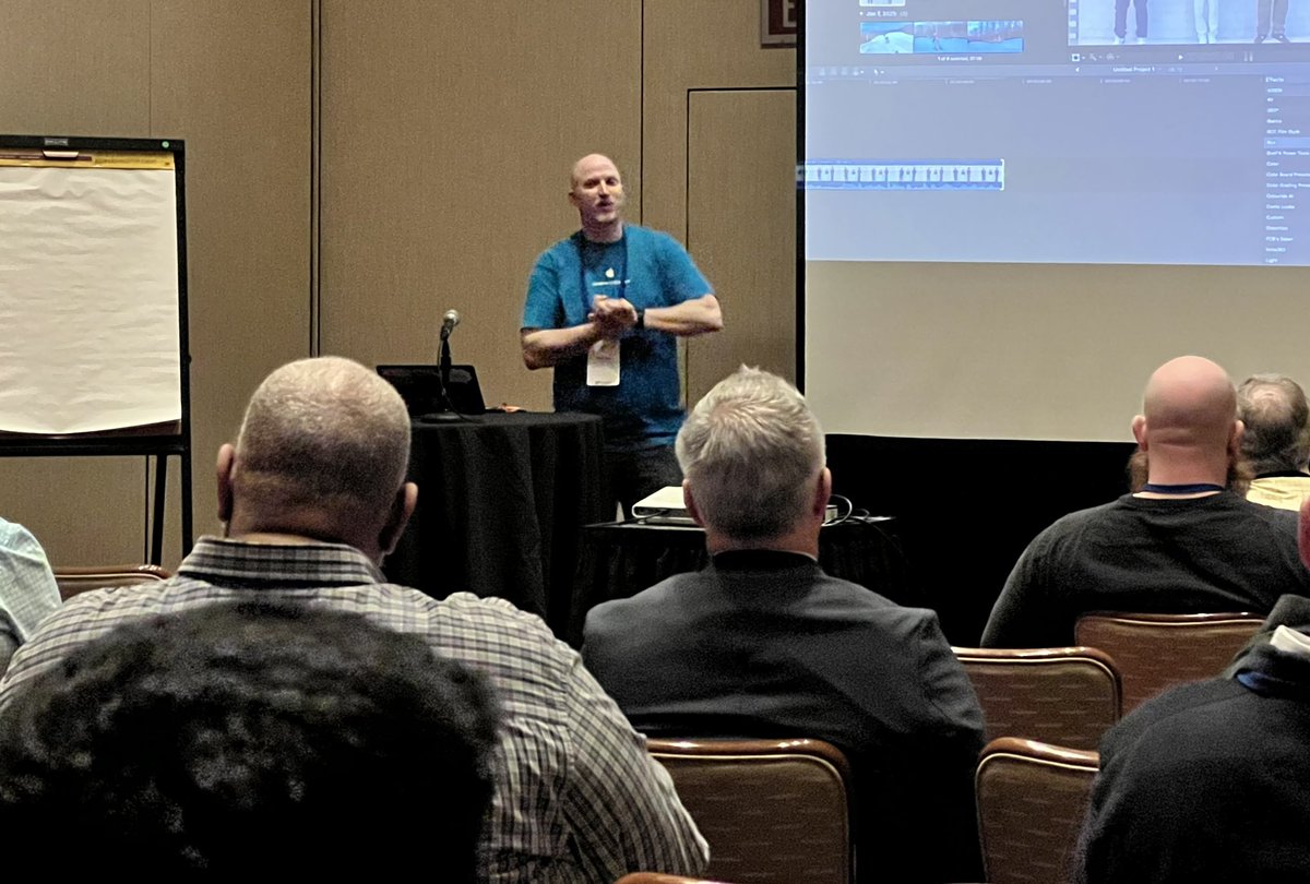Always_clicking's tweet photo. Had a great time sharing Final Cut Pro 11 with @AppleEDU at NJASA Techspo. Demonstrating Magic Mask and the power of Apple Intelligence. #TECHSPO25 https://t.co/5AZQqPNn5z