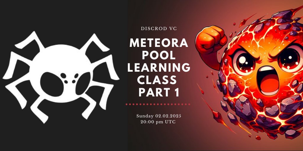 Join us for an exclusive <a href="/MeteoraAG/">Meteora</a> Pool Learning Class this Sunday, February 2, 2025, at 20:00 UTC in our Discord VC! 

What to Expect: Deep Dive into Meteora Pool: Learn everything you need to know about the Meteora Pool, from basics to advanced strategies. 

Interactive Q&amp;A: