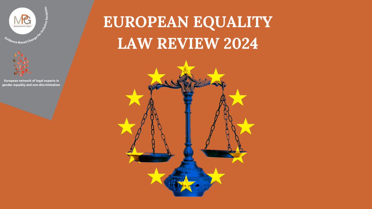 📢European Equality Law Review 2024:
✅ Religious freedom vs. #antidiscrimination
✅ Racial/ethnic equality &amp; positive action
✅ Pay transparency &amp; intersectionality
✅ ‘Pink Tax’ &amp; ‘Tampon Tax’

and legal updates from 36 countries!

📖 Read: bit.ly/3WJjkoj