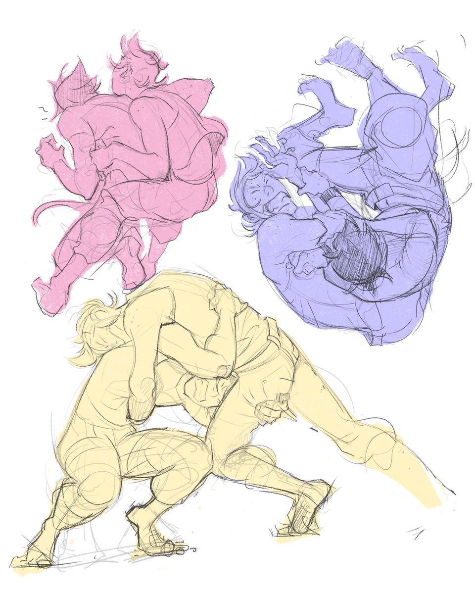 Unexpected messy drawing time yesterday as my youngest was home sick😞 anyhow here are these idiots roughhousing😊