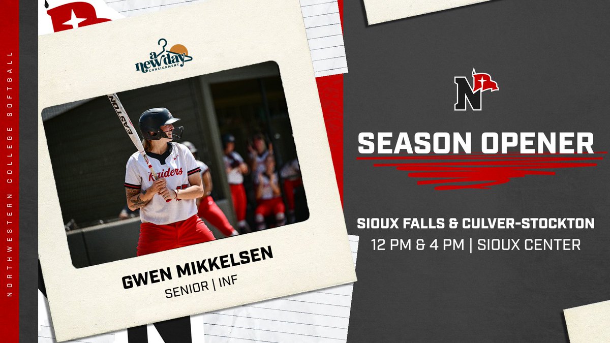 𝙎𝙀𝘼𝙎𝙊𝙉 𝙊𝙋𝙀𝙉𝙀𝙍 🥎🚩

🆚 » U of Sioux Falls &amp; Culver-Stockton
⌚️ » 12 pm &amp; 4 pm
🏟️ » <a href="/ASBDome/">American State Bank Sports Complex</a> 
📍 » Sioux Center, IA
💻 » bit.ly/asbdome-livest…
📈 » bit.ly/livestats-2025

Follow along here for score updates.