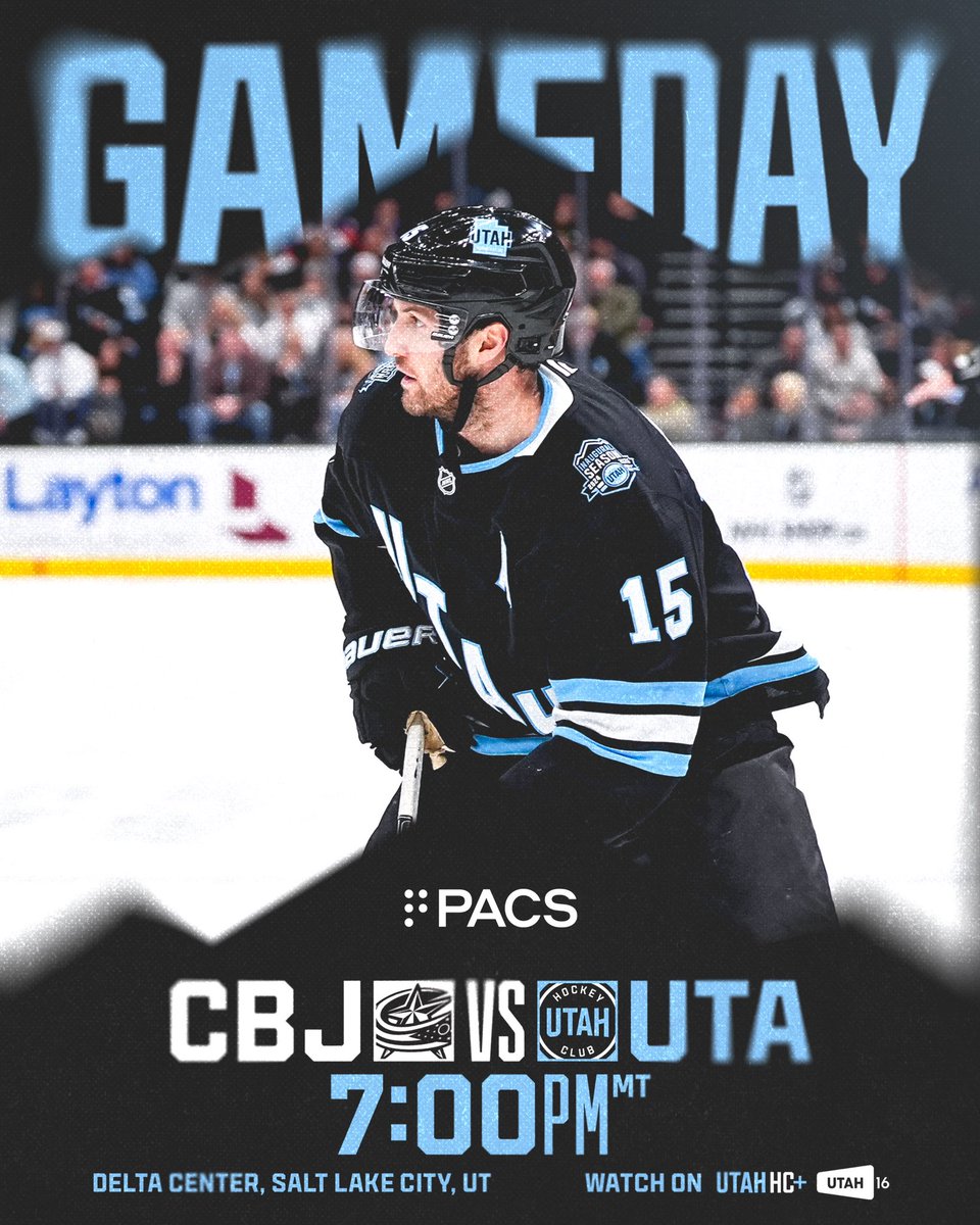 Welcome, <a href="/BlueJacketsNHL/">Columbus Blue Jackets</a> 👋

📍: Delta Center   
⏰: 7:00PM MT
📺: Utah HC+ and Utah 16 
📻: KSL Sports Zone