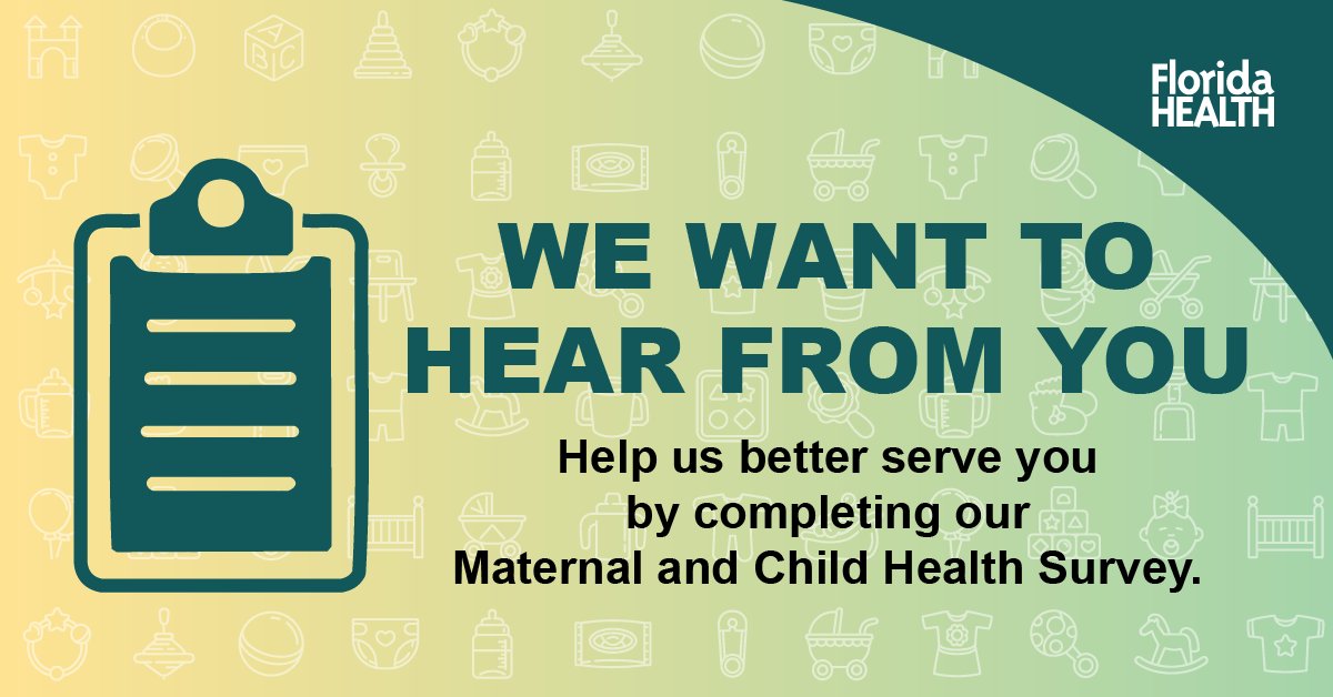 Florida families, we want to hear from you! 💙 Your experiences matter, and your feedback can help improve health care services for women, children, and families across the state.  

Take a few minutes to complete this survey and help shape the future of community health