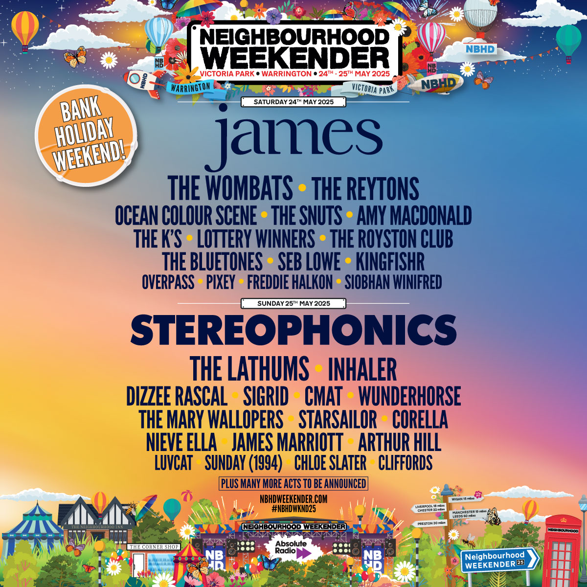 Counting the days until we're back in The Neighbourhood ☀😎🥳 #NBHDWKND25

Spring Bank Hol weekend Sat 24th &amp; 25th May. Bag your tickets now: nbhd.lnk.to/website