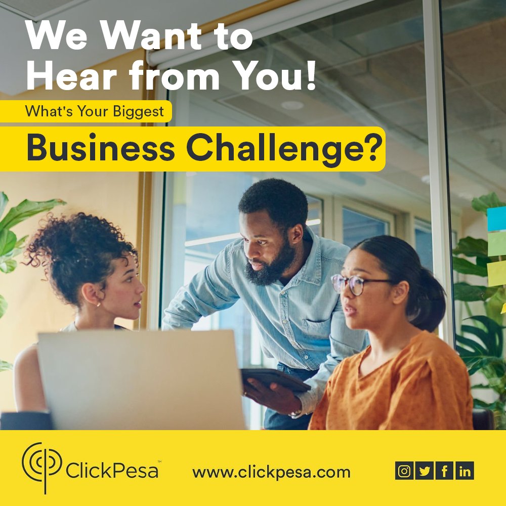 No matter the day-to-day business challenge you're facing, #ClickPesa’s all-in-one payment solutions help you overcome these challenges easily.

Sign up for a free trial to know more: clickpesa.com 

#businesssolutions