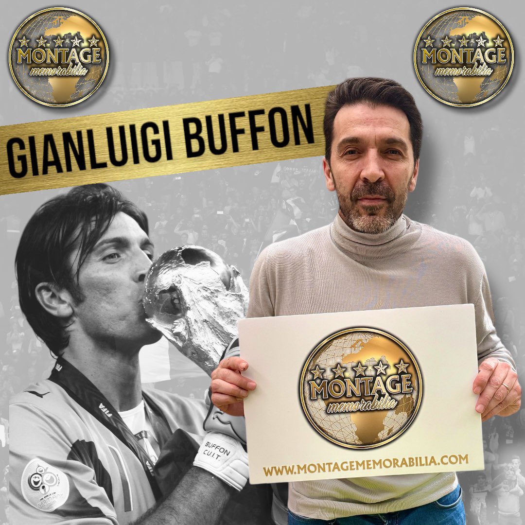 Gianluigi Buffon signs for Montage Memorabilia 🇮🇹⚽️✅

Our first official signee of 2025 is the Italian footballing icon, Gigi Buffon!

A wide range of shirts, goalkeeper gloves and photos were signed in our private signing session today and will all be available next week!