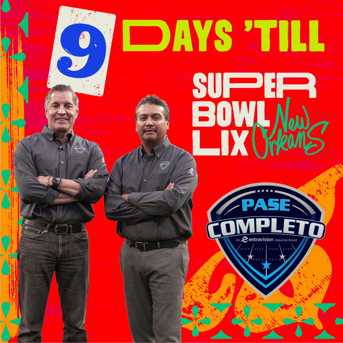 Tony Nuñez (@tonybalon1) on Twitter photo FALTAN 09 DÍAS Rumbo al SUPER BOWL LIX Escuchalo en vivo el Domingo 9 de Febrero a las 2:00PM Pacifico, 05:00PM Este en #EntravisionDeportesNetwork <a href="/TudnRadio/">TUDNRadio</a> y streaming en elboton.me/nfl y la app de EL BOTON con <a href="/CelisDeportes/">Ricardo Celis</a> y <a href="/TonyBalon1/">Tony Nuñez</a>
#NFL #nuestrosuperbowlLIX FALTAN 09 DÍAS Rumbo al SUPER BOWL LIX Escuchalo en vivo el Domingo 9 de Febrero a las 2:00PM Pacifico, 05:00PM Este en #EntravisionDeportesNetwork <a href="/TudnRadio/">TUDNRadio</a> y streaming en elboton.me/nfl y la app de EL BOTON con <a href="/CelisDeportes/">Ricardo Celis</a> y <a href="/TonyBalon1/">Tony Nuñez</a>
#NFL #nuestrosuperbowlLIX