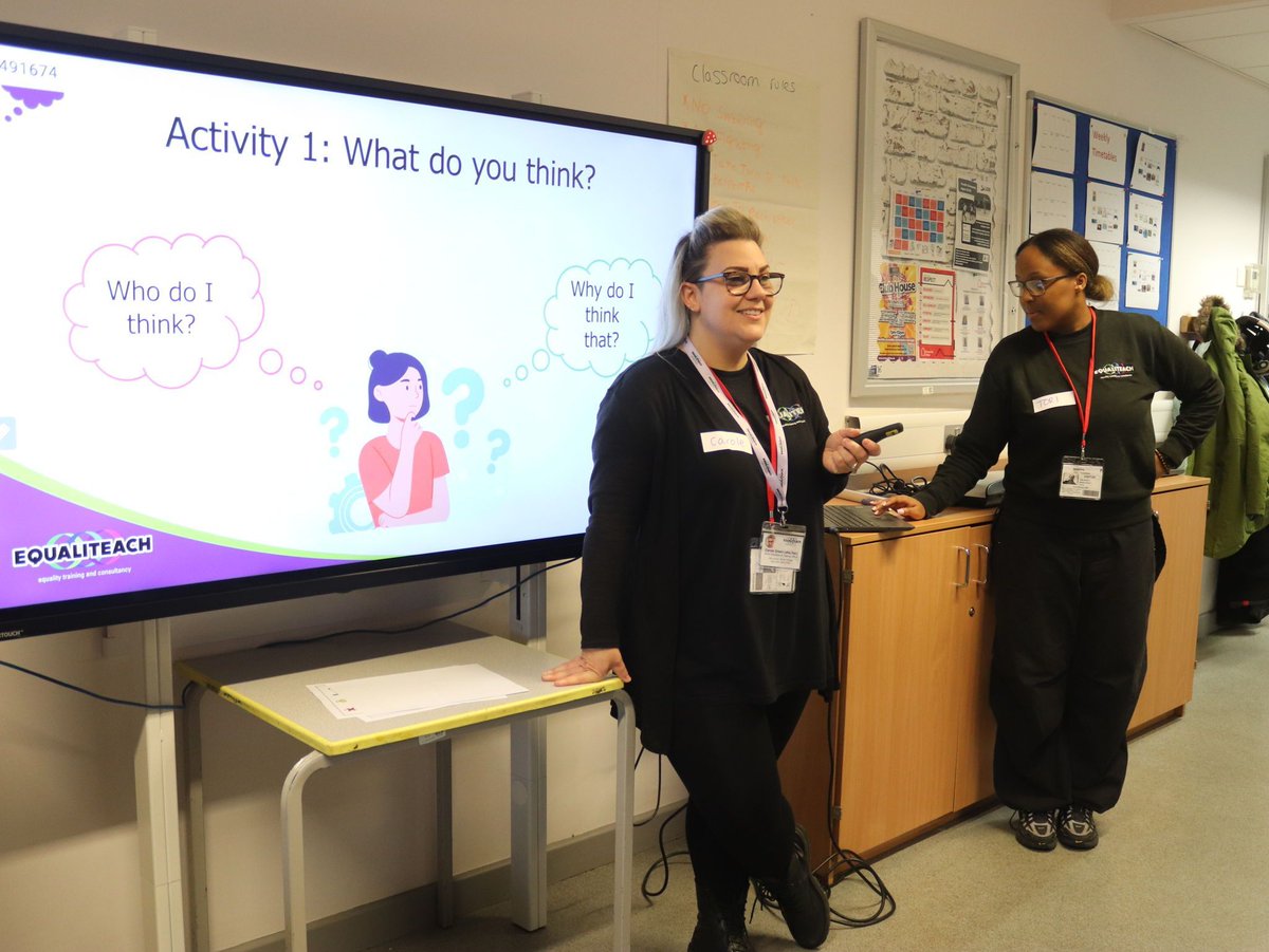 We welcomed <a href="/EqualiTeach/">EqualiTeach</a> to the College for their 'Second Thoughts' workshop, aimed at enhancing students' critical thinking and digital resilience to combat prejudice and misinformation. Our students were highly engaged, leading to thought-provoking discussions on diversity.