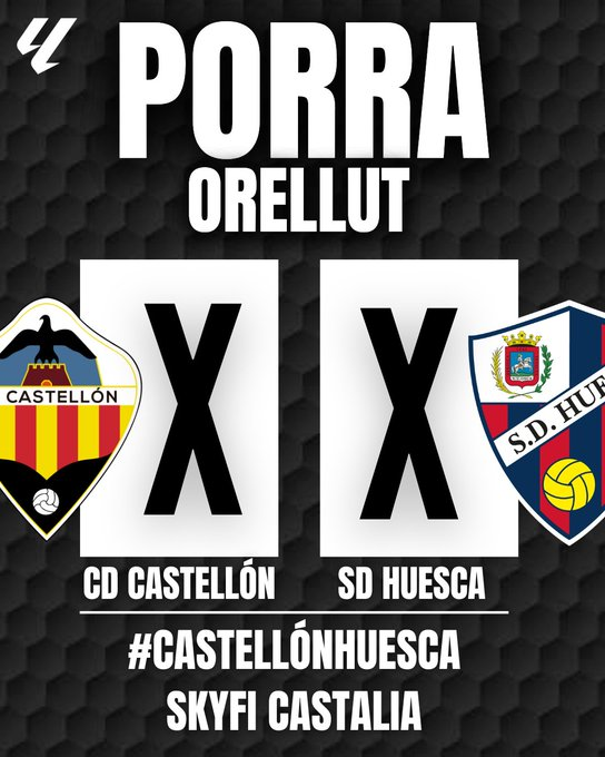 Tucastellonero's tweet photo. 🔢Participa en #LaPorraOrellut, en esta edición para el #CastellónHuesca de #LaLigaHypermotion.

👀Participa en los comentarios.
🐘#TuPeriodistaAlbinegro https://t.co/gr6XqRLytd