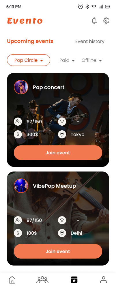 GamerXCoder's tweet image. Some screens of my Community events app #uidesign #UI #uiux