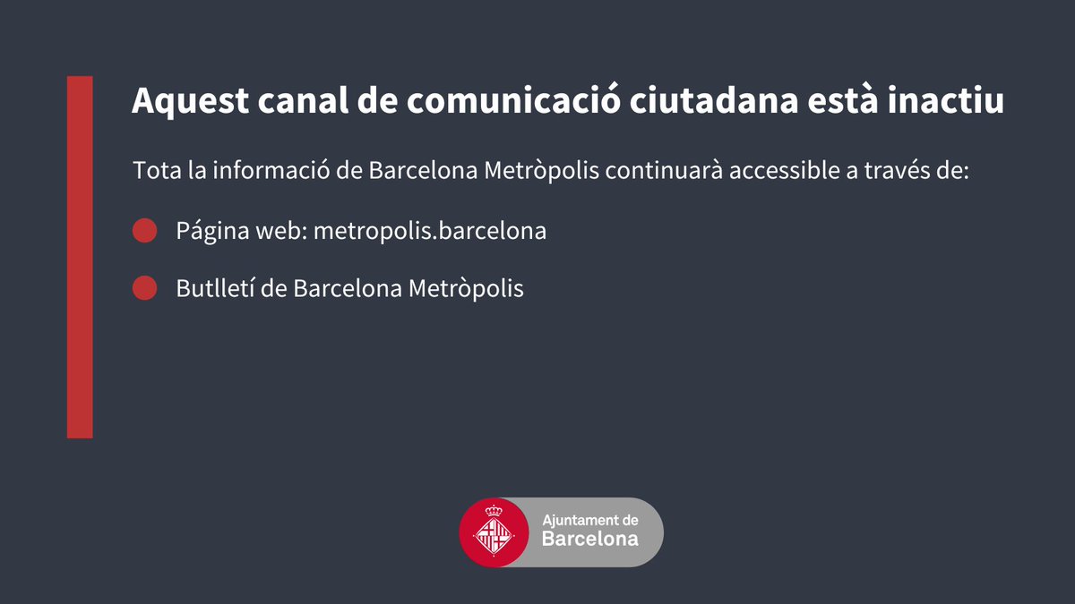 Barcelona Metròpolis tweet media