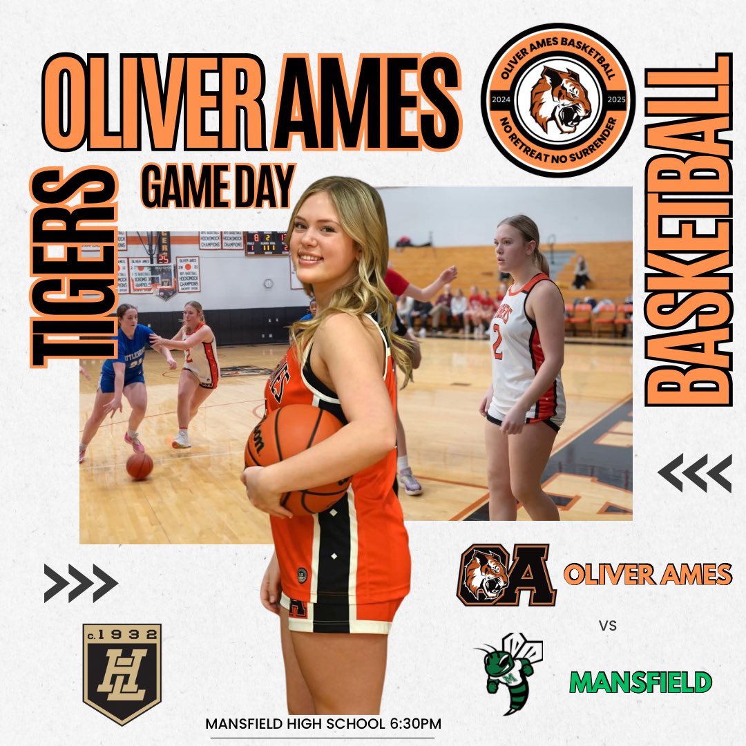 GAME DAY

📍 Mansfield HS
🆚 <a href="/HoopsMh/">MHSgirlsHoop</a>
⏰ JV 5pm, Varsity 6:30pm

🐅🏀
<a href="/OAHSTigersports/">Oliver Ames Athletics</a> <a href="/boosters_oa/">OA Basketball Boosters</a>