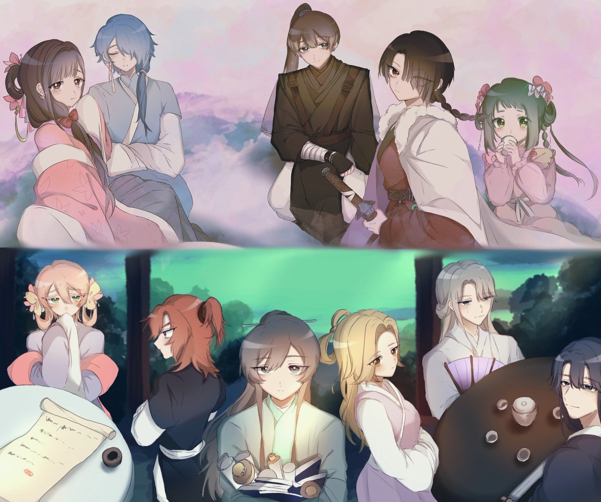 Haru_yanxiu's tweet photo. 小女子奉上古风小生摸鱼于是祝大家新年快乐 ！#milgram_fa #ミルグラムファンアート https://t.co/R8SX95vI9O