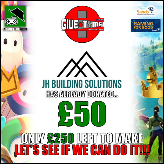 GameTymeOFF's tweet photo. #givetyme is #tomorrow
#charitystreams for @SandsUK / @Streaming4Sands
1. #JHBuildingSolutions #donated £50 Already
2. #link is up : https://t.co/ociXhJC2tW
3. #Dedicating #livestreams to my #stillbirth #child : Alysa May Hilliard-Fitzpatrick
- https://t.co/8L2hbgB6yh https://t.co/kO31McLLsg