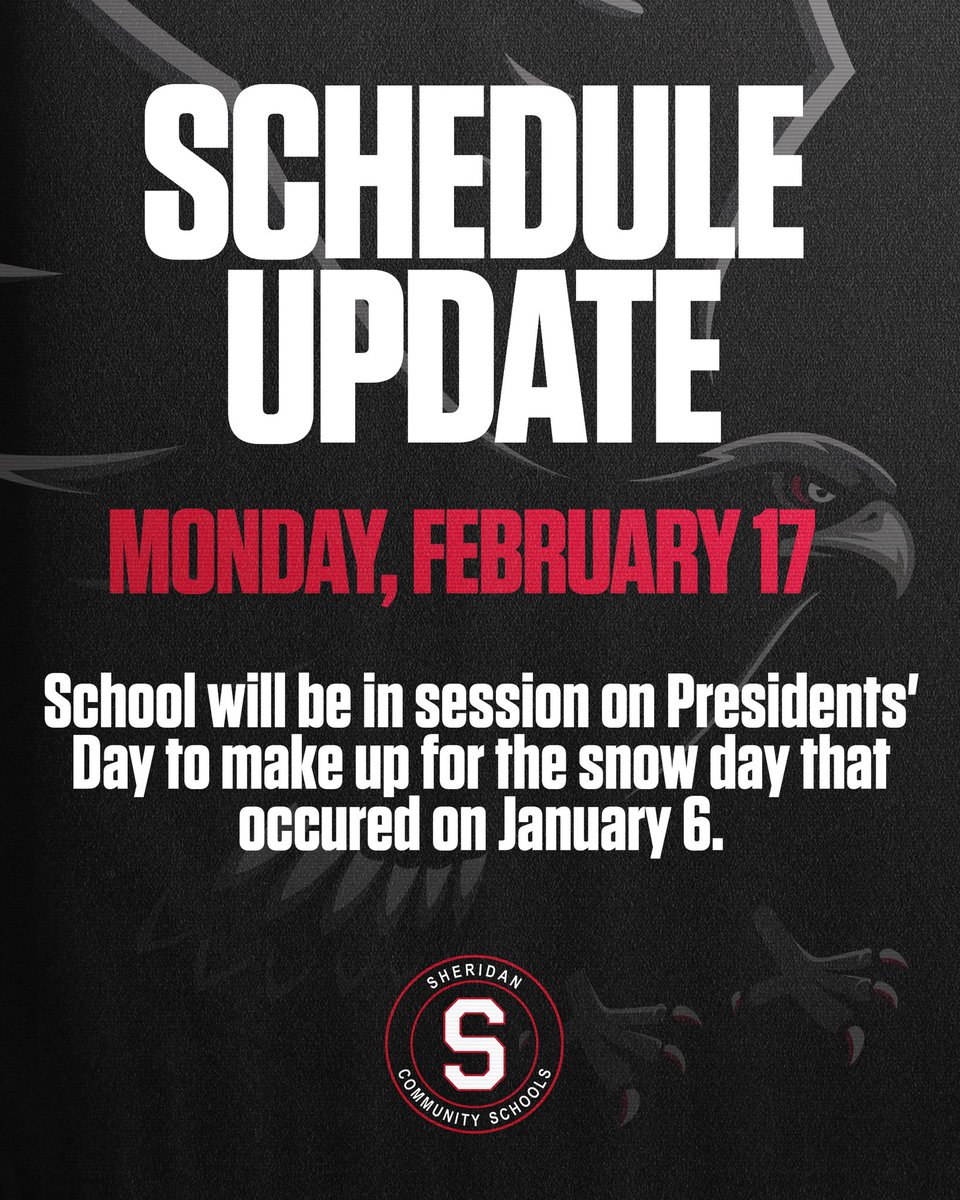 Due to the snow day we experienced on January 6th, we will be utilizing Presidents’ Day, Monday, February 17th, as a make up school day. Students will attend this day in person.