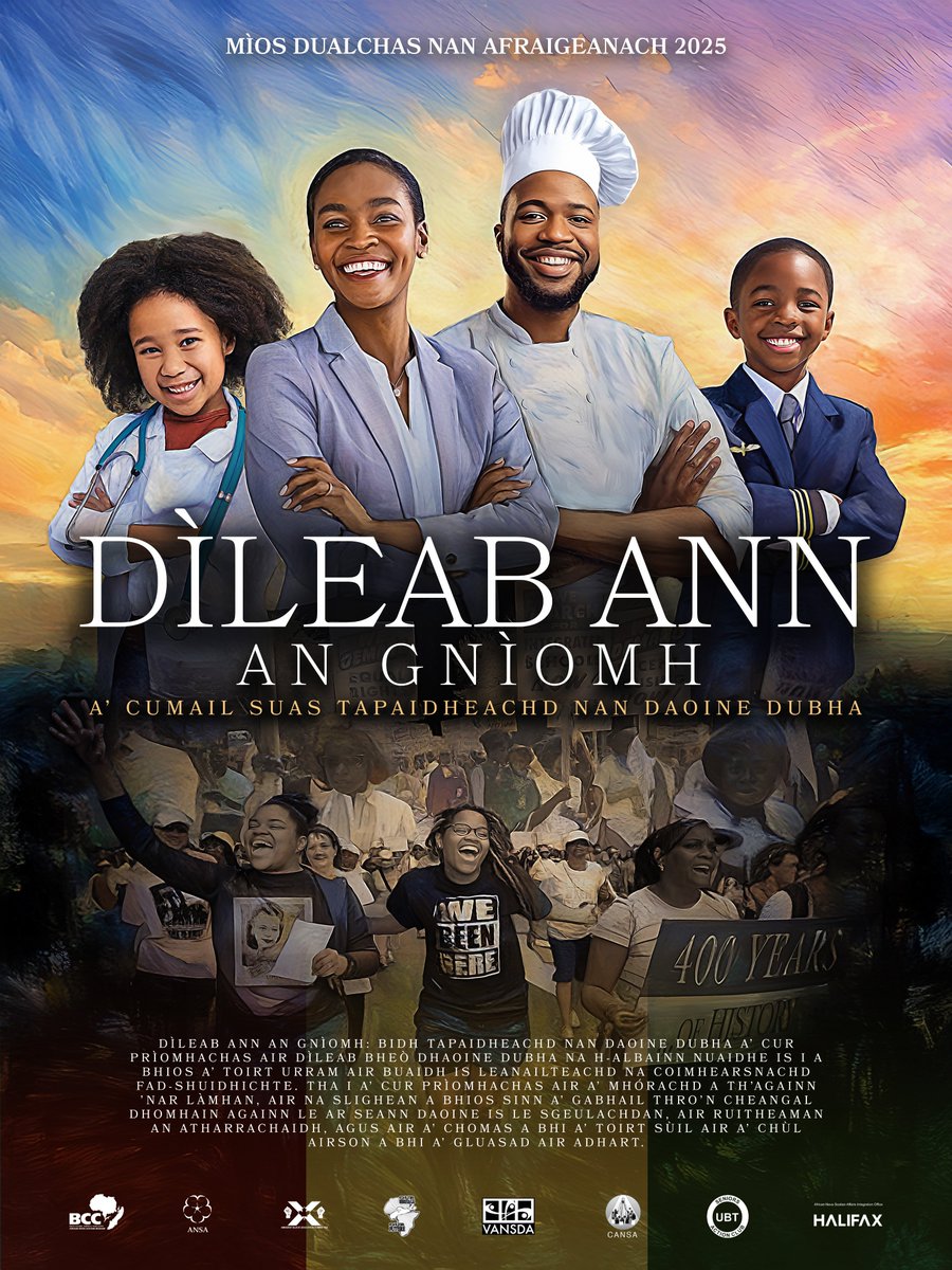 African Heritage Month 2025 poster ansa.novascotia.ca/african-herita… in Gaelic!