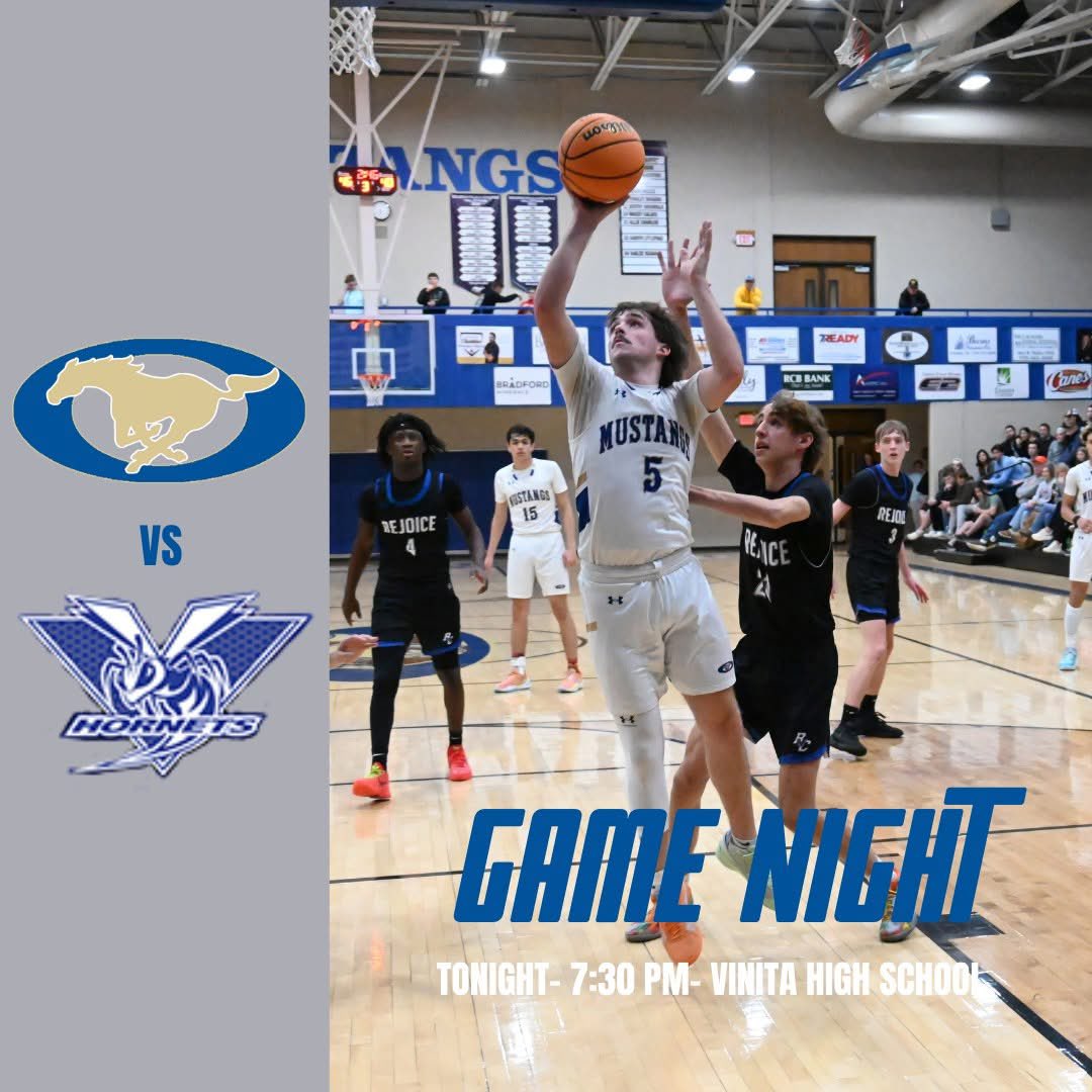 🏀 GAME DAY 🏀 
Oologah at Vinita 
Girls at 6:00 🕕 Boys at 7:30 🕢