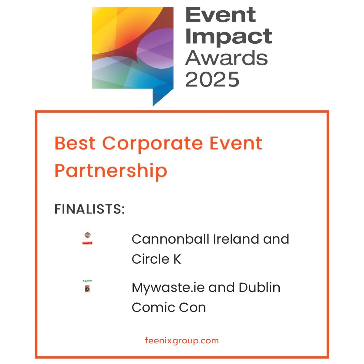 Feenix Group (@feenixgroup_) on Twitter photo Wishing our amazing clients <a href="/MyWasteIreland/">My Waste Ireland</a> and <a href="/DublinComicCon/">Dublin Comic Con</a> the very best of luck tonight at the Event Impact Awards!
Your collaboration was a huge success and we were delighted to be a part of it๐ช
Fingers crossed! ๐ค
#EIAwards #DublinComicCon #MyWaste #Sustainability Wishing our amazing clients <a href="/MyWasteIreland/">My Waste Ireland</a> and <a href="/DublinComicCon/">Dublin Comic Con</a> the very best of luck tonight at the Event Impact Awards!
Your collaboration was a huge success and we were delighted to be a part of it๐ช
Fingers crossed! ๐ค
#EIAwards #DublinComicCon #MyWaste #Sustainability