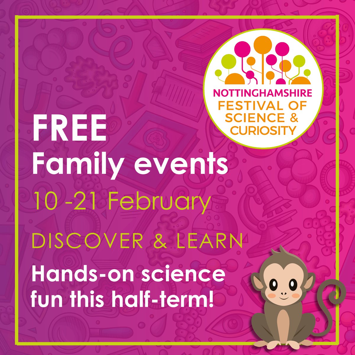 We are super excited! The much-anticipated <a href="/NottsFOSAC/">Nottingham Festival of Science and Curiosity</a> is here, starting on 10 Feb!

This year, <a href="/UniofNottingham/">Uni of Nottingham #WeAreUoN</a> researchers are bringing a wide range of interactive STEM activities to venues across the city.

All activities are free but you need to book: nottsfosac.co.uk