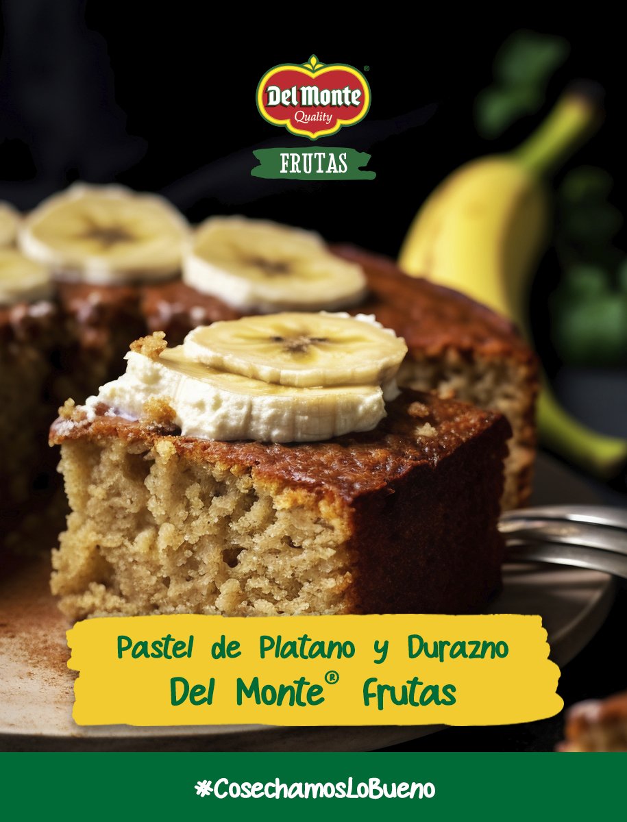 Si buscas un postre delicioso y saludable, no te puedes perder esta receta  de pastel de plátano y durazno #DelMonteFrutas #CosechamosLoBueno

delmontefrutas.mx/project/pastel…

#recetas #recetasfaciles #food #cocina #recetassaludables #comida #saludable #a #receta #foodie #comidasaludable