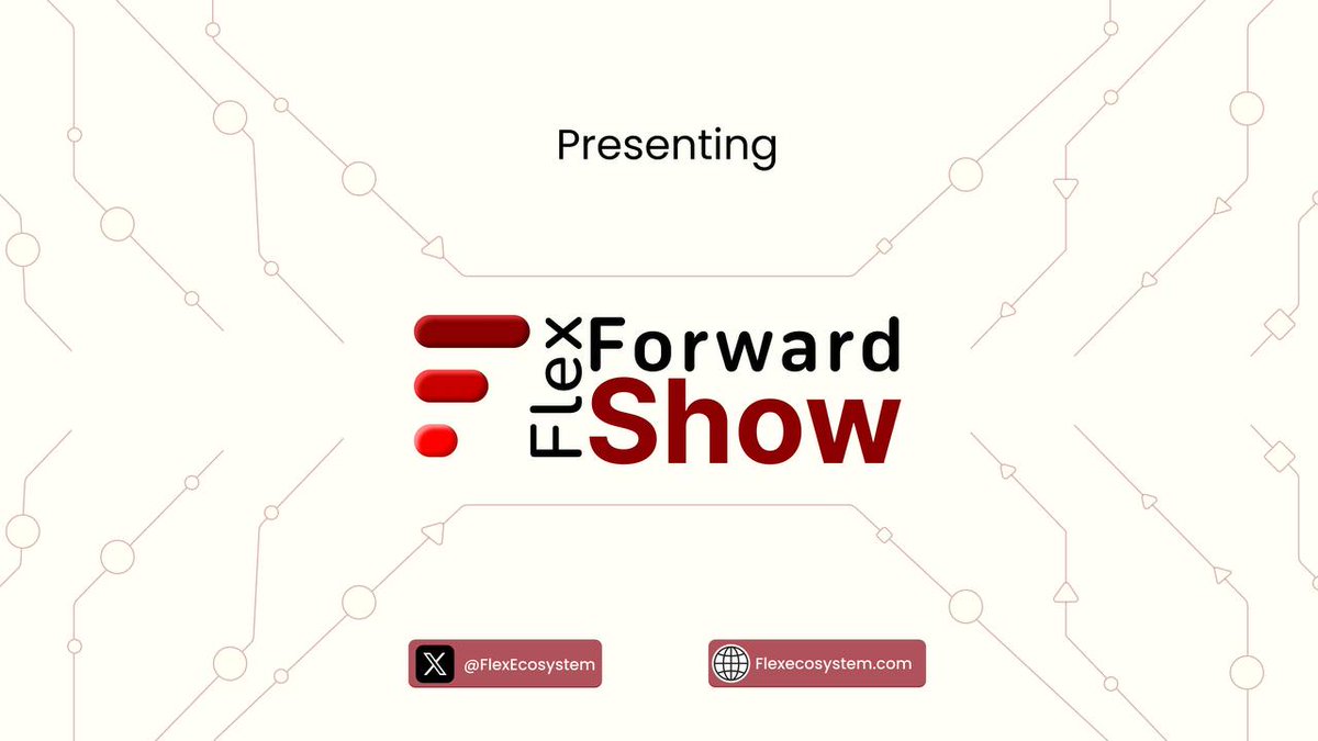 FlexEcosystem's tweet image. Hey everyone! 👋

Introducing &quot;The Flex Forward Show&quot; — Where Innovation Meets Real Value!

Join our new Twitter Spaces show where we break down Web3 concepts into clear, actionable insights for everyone.

Our Mission: Making Web3 accessible to a billion people through education…