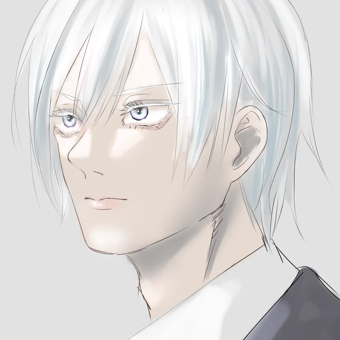 オーロラ色の瞳って間近で見ると迫力すごそう、の絵 