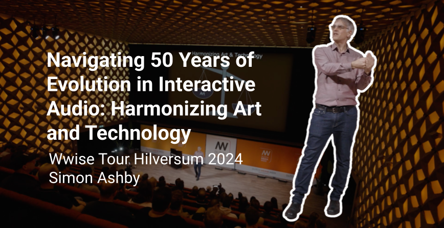 audiokinetic's tweet photo. How has interactive audio evolved over the past 50 years?

Audiokinetic Head of Product Simon Ashby explores its artistic &amp; technological journey - and where it’s headed next.

🎥  https://t.co/C8ZVaIM9Lm

#GameAudio #InteractiveAudio #Wwise https://t.co/fnYoPV7BMW