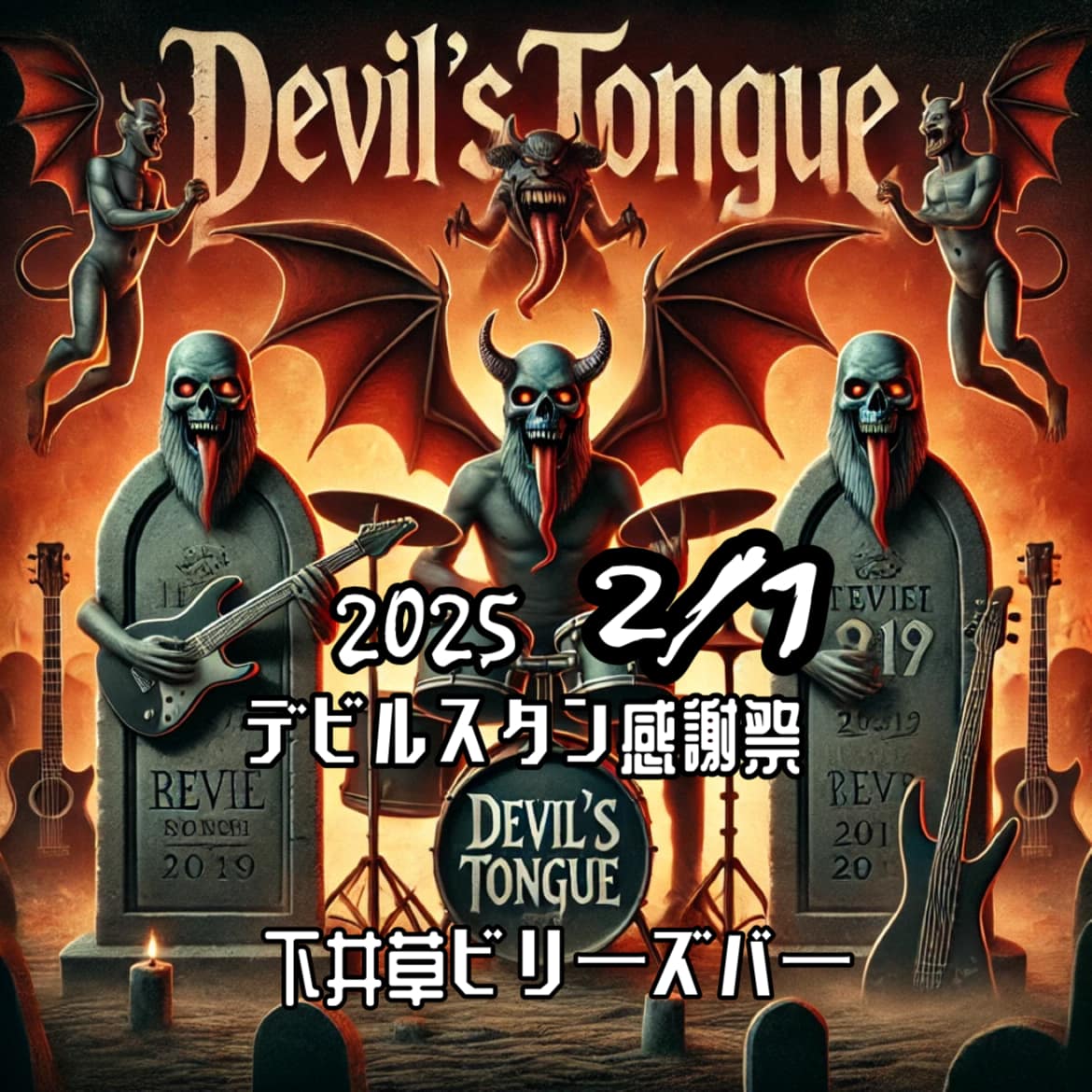 Billys_Bar_'s tweet photo. ◆2/01(土) デビルスタンワンマンライヴ

■Open 19:00 ■Start 19:30
■Charge ￥1,800(+D)
※ドリンク300円Off券付！
■Bar Time 21:30～

★☆★☆★☆★☆★☆★☆
Billy's Bar GOLD STAR
https://t.co/e15tGnEnm9
杉並区下井草3-41-6 B1
03-6913-6295

#devilstongue https://t.co/Ox8ajy7A7P