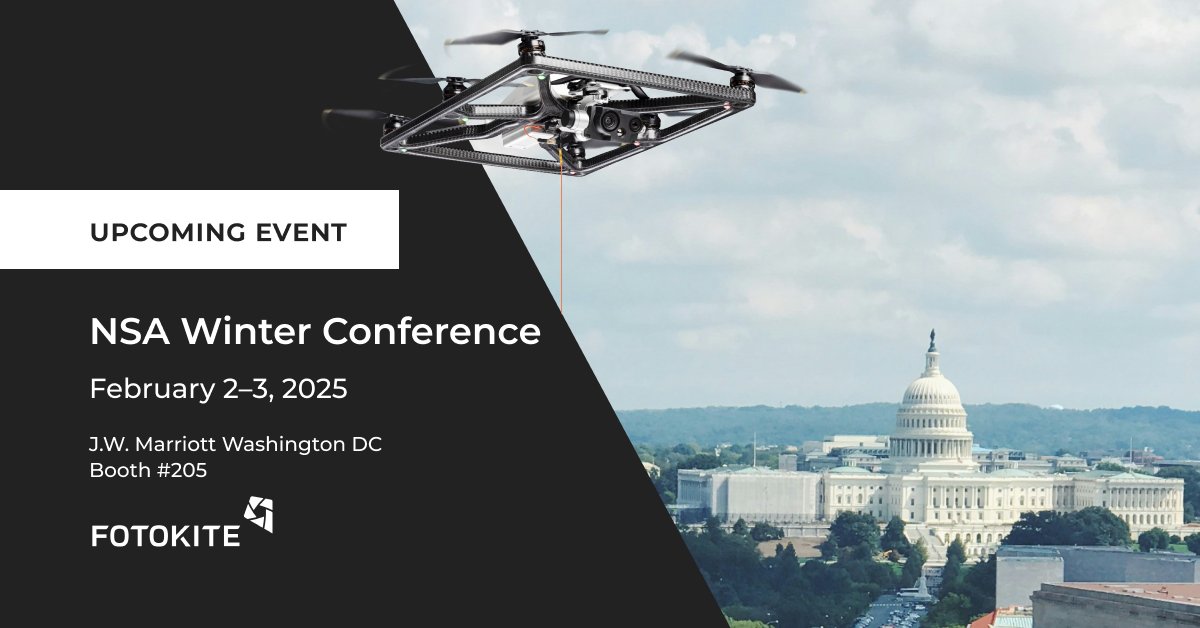 Fotokite_'s tweet image. Join us at the @NationalSheriff Winter Conference, February 2nd-3rd, at the J.W. Marriott Washington DC. Find us at booth #205.

#fotokite #Sheriffs2025 #WashingtonDC  #NSA