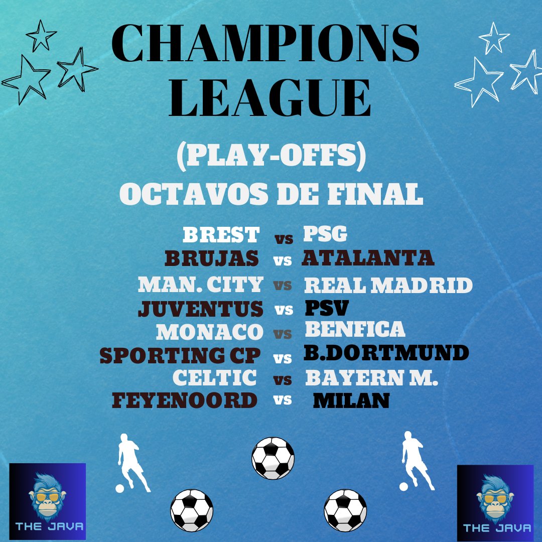 THEJAVAw99's tweet photo. Definidos los cruces de la CHAMPIONS LEAGUE

#UCLdraw https://t.co/eT9bwigWEj