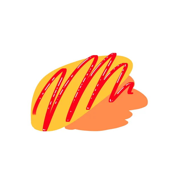 フブちゃんのオムライスのファンアート描きました 