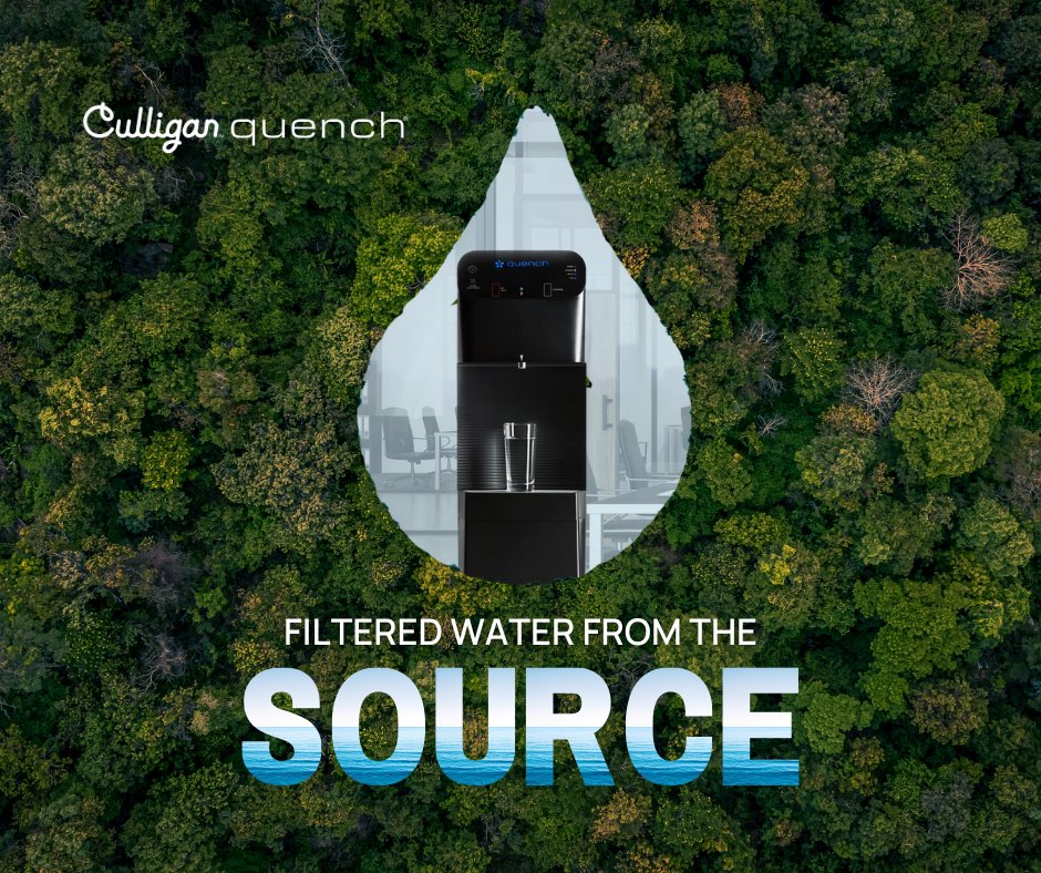 With a Culligan Quench water cooler, conserve millions of gallons of water by hooking up the system to your company’s existing water supply. Learn more about our filtered water solutions straight from the source. Contact us today: ow.ly/8HP450UFtsm

#culliganquench