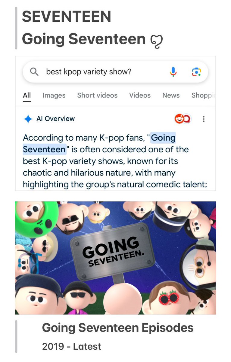 — Thread.

✧ Going Seventeen Episodes
✧ 2019 - Latest

What’s your favorite GOSE episode?