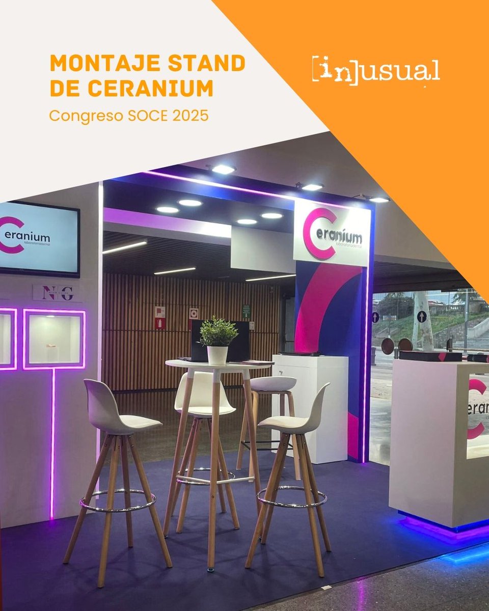 InusualEvents's tweet photo. Este año, nos hemos encargado de montar el stand de Ceranium en el Congreso @socesociedad  2025, el evento de referencia en digitalización dental🦷

Un stand que refleja la innovación con la que Ceranium está revolucionando la odontología digital https://t.co/rUGwMDbESB