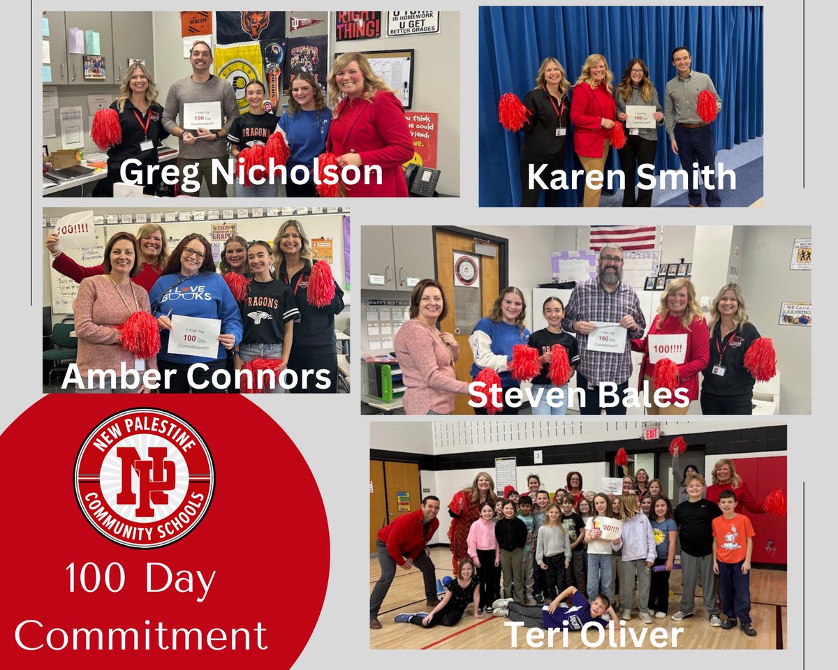 Gina Pleak, Ph.D. (@ginapleak) on Twitter photo These amazing educators met their 100 Day Commitment! Great things happen when commitment meets action <a href="/NewPalCS/">New Palestine Community Schools</a> Every Day!
<a href="/NewPalAsstSup/">Katy Eastes</a>
<a href="/jessicaneill/">Jessica Neill</a>
<a href="/AmonesNPJH/">NPJH Assistant Principal</a>
@BWE_Principal
<a href="/NPEMrsFosnow/">Kayleigh Fosnow</a> These amazing educators met their 100 Day Commitment! Great things happen when commitment meets action <a href="/NewPalCS/">New Palestine Community Schools</a> Every Day!
<a href="/NewPalAsstSup/">Katy Eastes</a>
<a href="/jessicaneill/">Jessica Neill</a>
<a href="/AmonesNPJH/">NPJH Assistant Principal</a>
@BWE_Principal
<a href="/NPEMrsFosnow/">Kayleigh Fosnow</a>